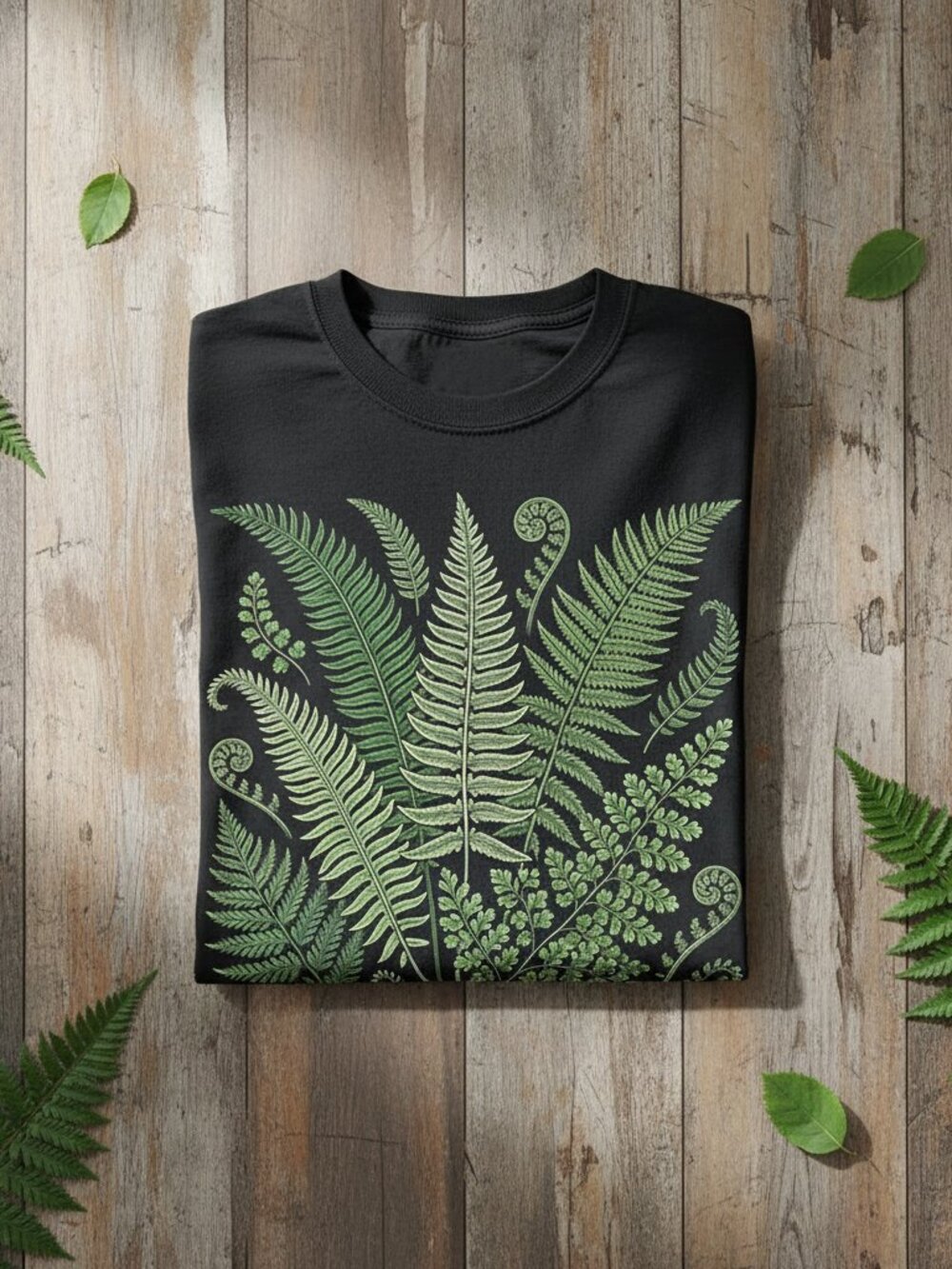 90s Forest Ferns Botanical Graphic Tee | Dark Academia Cottagecore